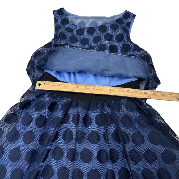 Betsy Johnson Navy Polka Dot Popover Dress - Picture 8 of 10